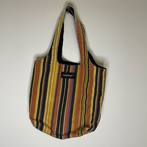 Longaberger Striped Handbag 10”x9”x2”